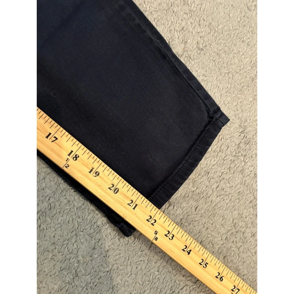 Michael Kors Womens Navy Blue Cropped Jeans Size 8 Stretch Straight Leg Pants